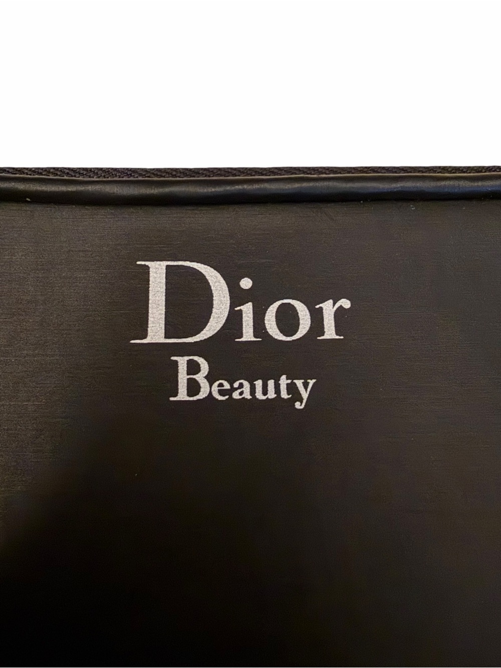 Vintage Christian Dior Beauty Logo Black Zipper Makeup Cosmetic Zip Case Pouch - Picture 5 of 8